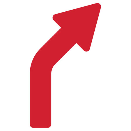 IDENTITY GROUP Right Angled Arrow, Red, 15", 8611R 8611R